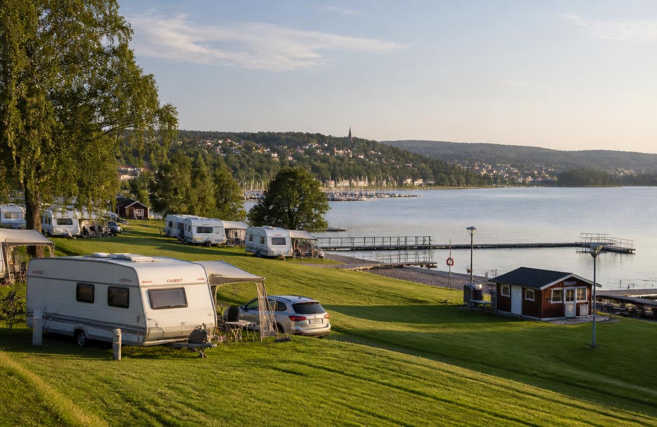KronoCamping Lidköping, Västergötland / Lake Vänern — families camping by award-winning lakeside camping on vänern